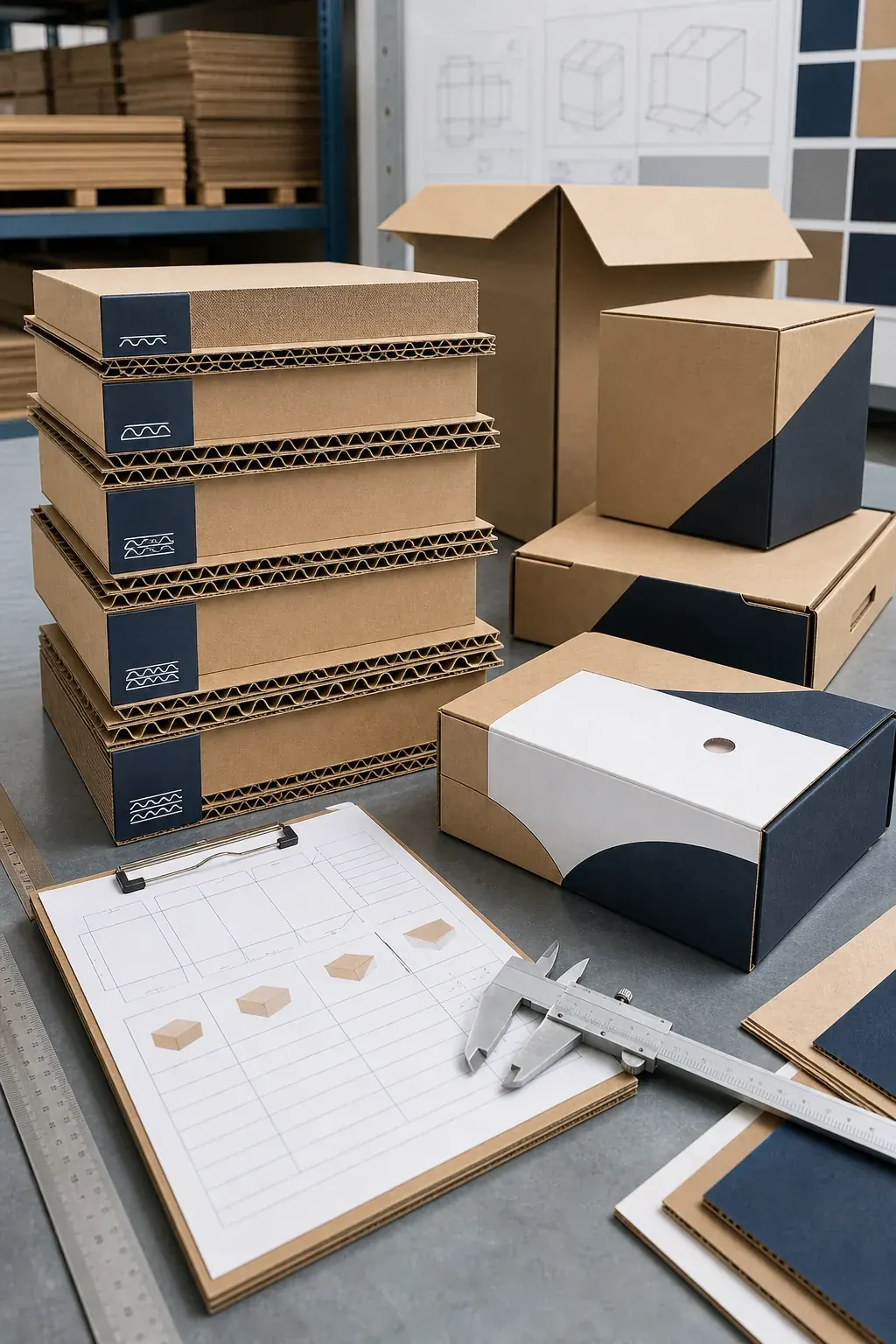 AI-generated corrugated packaging specification samples